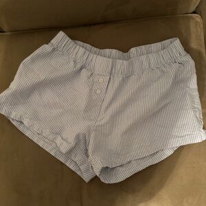Brand Melville Blue & White Keira Pajama Boxer Shorts